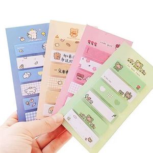 Pestañas Adhesivas con Diseños de Dibujos Animados Kawaii, Blocs de Notas Autoadhesivos con Múltiples Diseños, Patrones de Animales y Chicas Lindas para Oficina y Escuela - Product Image 5