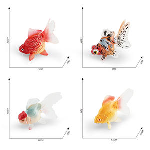 Çocuklar için 3D gerçekçi <span class=keywords><strong>Goldfish</strong></span> oyuncak okul öncesi eğitim hayvan biliş oyuncaklar deniz yaratık modeli rakamlar çocuklar için eğlenceli - Product Image 4