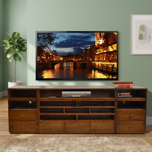 Buffet <b>TV</b> Modern Multi Drawers <b>Brown</b> Color Teak Wood Furniture, Indonesian Furniture Handmade Production - Product Image 3