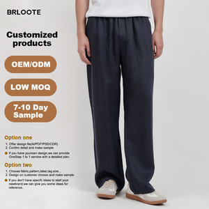 <span class=keywords><strong>Pantalones</strong></span> Casuales para Hombre BRLOOTE, <span class=keywords><strong>Pantalones</strong></span> de <span class=keywords><strong>Lino</strong></span> Lyocell, <span class=keywords><strong>Pantalones</strong></span> Esenciales, <span class=keywords><strong>Pantalones</strong></span> Deportivos con Cordón para Hombre, <span class=keywords><strong>Pantalones</strong></span> con Logotipo Personalizado - Product Image 1