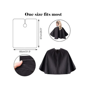 Professionale personalizzato Logo breve tintura impermeabile salone di bellezza barbiere parrucchiere trucco in poliestere mantella per <span class=keywords><strong>Unisex</strong></span> - Product Image 3