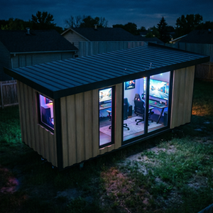 Cabina Prefabbricata per <span class=keywords><strong>Hobby</strong></span> e Giardino, Spazio Multiuso per Artigianato, Musica e Progetti Fai-da-Te, Facile da Montare, Struttura Resistente - Product Image 5