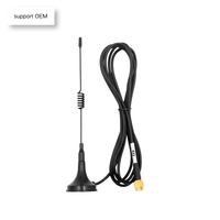 Antenne omnidirectionnelle verticale à gain élevé 3-5dBi 433 MHz avec fixation magnétique mâle pour transmission de données de module LoRa