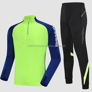 Conjunto de Camiseta de Fútbol Estampada de Manga Larga para Hombre y Mujer, Unisex, Transpirable, de Secado Rápido, con Media Cremallera, para Adultos y Adolescentes, Ropa de Entrenamiento para Todas las Temporadas - Product Image 5