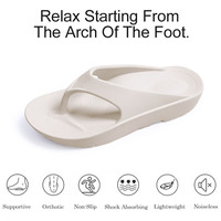 Sandales d'été pour femmes, tongs résistantes à l'eau avec soutien de la voûte plantaire et amorti, légères et confortables pour la plage et les voyages, blanches