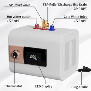<span class=keywords><strong>Chauffe</strong></span>-<span class=keywords><strong>eau</strong></span> <span class=keywords><strong>électrique</strong></span> à réservoir, <span class=keywords><strong>chauffe</strong></span>-<span class=keywords><strong>eau</strong></span> instantané sous évier avec soupape de <span class=keywords><strong>d</strong></span>égagement de pression, affichage numérique pour cuisine, camping-car - Product Image 6