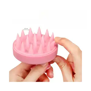 Silicone dầu gội massage rửa nhựa vòi hoa sen Scrubber Massager tắm tóc làm sạch lược bàn chải massage da đầu