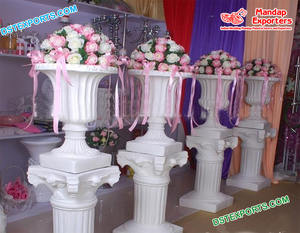 Fibre blanche De Mariage Décoratif Pots De Fleurs Mariage Pot De Fleur Décoratif Fabricant Offre Spéciale Décoration De Mariage Vases à Fleurs - Product Image 6