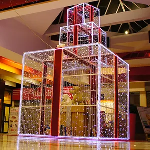 2024 Neue Produkte Weihnachtsdekoration Geschenkbox Form Led-Licht