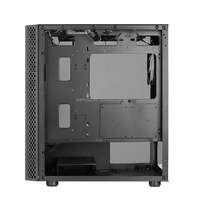 Casing Gaming M-ATX Kompak Panel Depan Berjaring Dengan Sisi Kaca Temper Full Mendukung Pendingin Air Ganda 280mm