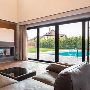 Herrajes para Puertas Corredizas de Vidrio para Ducha, Marco de Aluminio para <span class=keywords><strong>Terraza</strong></span> sin Rieles, Puerta Corrediza para <span class=keywords><strong>Armario</strong></span>, Puertas Corredizas con Espejo, Puertas Traseras Corredizas Automáticas - Product Image 2