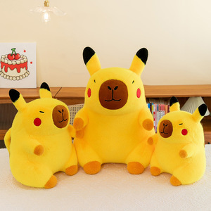 Peluche Capybara Cosplay Pikachu, Jouet en Peluche Capybara, Poupée en Peluche de Dessin Animé, Jouet en Peluche Anime, Poupée en Peluche, Oreiller - Product Image 2