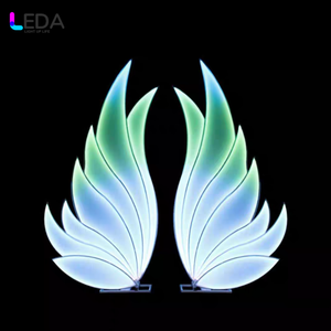 Leda ไฟ LED รูปปีกสีทองสวยงามสำหรับตกแต่งซุ้มโลหะเรืองแสงฉากหลังสำหรับงานเลี้ยง - Product Image 6