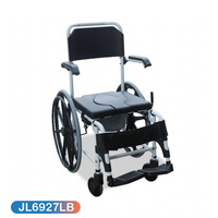 JIANLIAN Chaise de toilette pliante en aluminium pour personnes âgées avec roues et pas Sc7005b