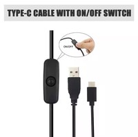 Kabel Pengisi Daya USB Tipe-C INNOPRO dengan Sakelar ON/OFF, Pengisian Cepat 3A, Pelindung Kepang, Jaket Nilon, Konduktor Tembaga Murni
