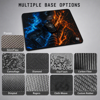Alas Mouse Gaming Hitam Kain Speed Cloth Permukaan SBR Persegi Panjang 450 X 400 X 3mm Anti-Selip Tersedia untuk Pengaturan Game