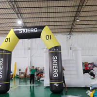 Precio de fábrica, publicidad al aire libre, arcos de nebulización, arco de línea de meta de inicio de carrera inflable, arco deportivo inflable
