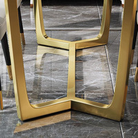 Pieds de table à manger modernes en acier inoxydable robuste, revêtement poudré, en forme de V, couleur or, pour usage extérieur, hôtel, maison, hôpital, chambre à coucher