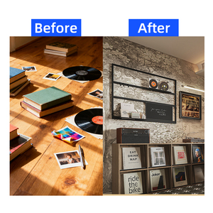 YOUPON 홈 가든 맞춤형 알루미늄 합금 벽걸이형 다단 조절 가능 내구성 오픈 스토리지 선반 거실용 - Product Image 4