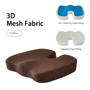 Cojín ergonómico de Gel mejorado para asiento, almohada para silla de oficina, cojín ortopédico de espuma viscoelástica para coxis, cojín para asiento de coche para dolor de coxis