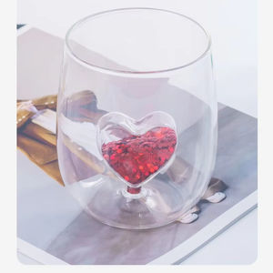 Gobelets en verre à thème de Noël tridimensionnels, gobelets colorés pour café, lait, jus - Product Image 1