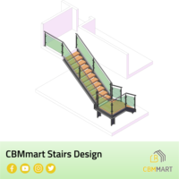 CBMMart Design gratuit Escalier d'intérieur en chêne blanc grain de bois naturel Rampes d'escalier droites en verre Escaliers flottants modernes