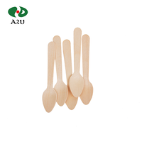 Couverts en bois A2U, biodégradables, jetables, petites cuillères en bois pour le thé, mini cuillères en bois pour enfants