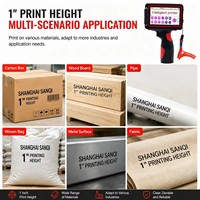 Imprimante à jet d'encre portable avec code-barres QR, 600 DPI, machine de codage portable avec écran tactile pour le marquage des produits industriels