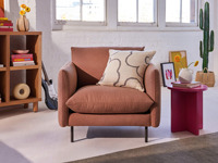 Fauteuil modulaire Torquay en polyester crème de luxe, écologique et durable, pour salon, bureau à domicile, hôtel