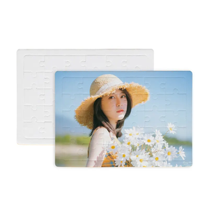 Small A5 Size Frame Edge Pearl White Blank Paper <strong>Puzzle</strong> with <strong>Sublimation</strong> - Product Image 1