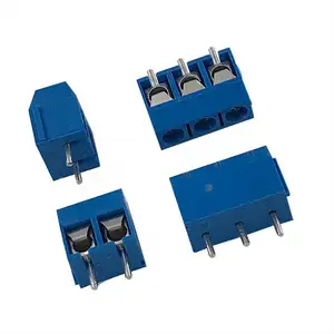 PCB blue small screw terminal block 301-5.0MM pitch 2way 3way can be spliced Euro style 300V 16A