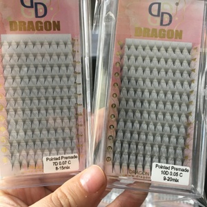 ขนตาปลอมสำหรับต่อขนตาปลอม18มม. งานแฮนด์เมดก้านสั้น0.05 0.07ทำตามสั่ง3D-12D ก้านยาวสำเร็จรูป - Product Image 2