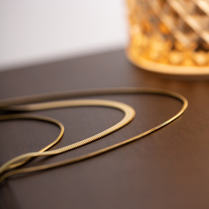 Collar de Cadena de Serpiente de Acero de Titanio de Tres Capas, Elegante y Sencillo, Cadena para Clavícula, Cadena para Suéter de Mujer - Product Image 3