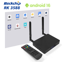Boîtier de signalisation numérique 8K Android 16 avec Rockchip RK3588 Octa Core, 8 Go de RAM, WiFi 6 et Ethernet 1 Gigabit, directement de l'usine