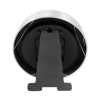 Horloge murale et de bureau compacte moderne en aluminium brossé noir de 6 pouces, analogique à quartz, idéale pour un studio individuel confortable