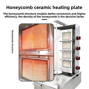 Machine à <span class=keywords><strong>Kebab</strong></span> Turc Commerciale à Gaz, Grill Shawarma, Rôtissoire, Barbecue Moyen-Oriental, Grill Rotatif Brésilien pour Restaurant - Product Image 2