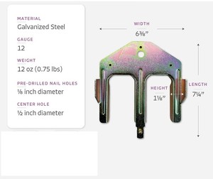 Đôi waler Bracket được sử dụng với Snap Tie Wedge trong cho ván ép hình thành hệ thống bê tông xây dựng - Product Image 2