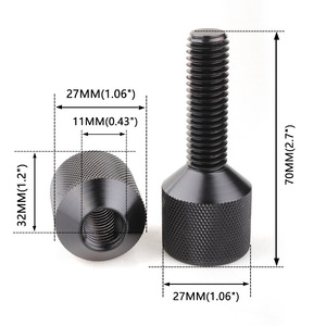 Goupille de centrage à double trou, tête de 27 mm, hauteur de 32 mm, en alliage d'aluminium, cylindrique, pour modification automobile - Product Image 1
