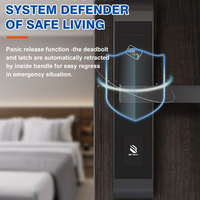 Meilleure qualité RFID carte chambre d'hôtel serrure électronique poignée système logiciel de gestion des clés serrure d'hôtel intelligente