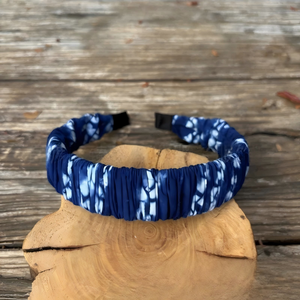 Diadema Anudada de Algodón Orgánico Hecha a Mano con Borde Ancho y Patrón de Nubes Auspiciosas y Ondas de Agua, Estilo Coreano, Ecológica y Dulce para Niñas - Product Image 5