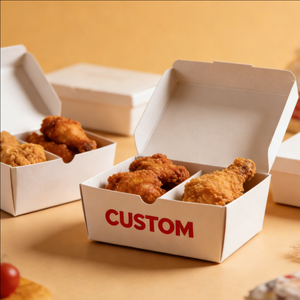 Custom Eco Friendly <b>Biodegradable</b> Food Grade Disposable Kraft Paper Takeaway Container Box Design for Popcorn Fried <b>Packaging</b> - Product Image 4