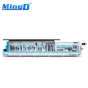 MINGD Máquina de bandas de borde de panel compuesto de aluminio, prensa de orugas para muebles, prefresado, 28
