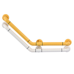 Barra de seguridad para baño en forma de L de 135 grados Elly, 35x80x80 mm, nailon y acero inoxidable, para personas mayores y con discapacidad - Product Image 3