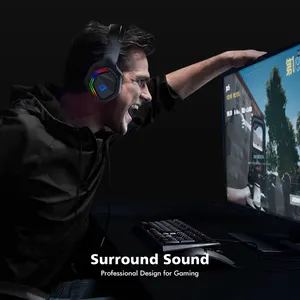 Hochwertige Geräusch unterdrückung 7.1 Surround-Sound-Headset-Kopfhörer USB-kabel gebundener Gaming-Headset-Kopfhörer