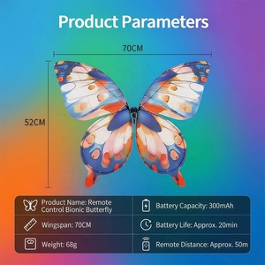 <span class=keywords><strong>Insecte</strong></span> volant RC Papillon Bionique avec ailes LED lumineuses, <span class=keywords><strong>Drone</strong></span> à ailes battantes à gyroscope 4 axes, <span class=keywords><strong>Prix</strong></span> de gros pour événements et spectacles - Product Image 1