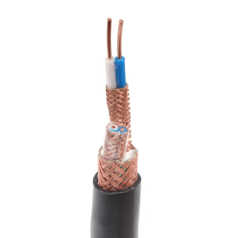 fire resistant POLY insulated copper wire braided pair djypvp double wires shielded signal power cables