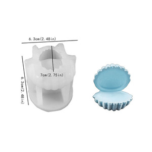 YS perle coquille <span class=keywords><strong>bougie</strong></span> tasse Silicone moule gypse bijoux boîte de rangement coulée moule bricolage aromathérapie <span class=keywords><strong>bougie</strong></span> faisant des fournitures - Product Image 6