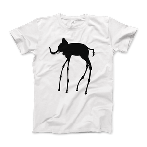 T-shirt in jersey di cotone 100% con schizzo dell'elefante di Salvador Dali - Product Image 3