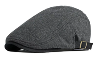 Boina Unisex de Terciopelo de Oveja Transpirable para Otoño e Invierno, Estilo Británico Retro Artístico, Gorra de Pico de Pato con Forro Polar, para Deportes y Fiestas