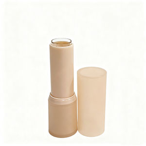 <strong>New</strong> Round Transparent Lipstick <strong>Tube</strong> with Milk Tea Gold Ring Can Be Customized for Cosmetic Empty Plastic Packaging - Product Image 5